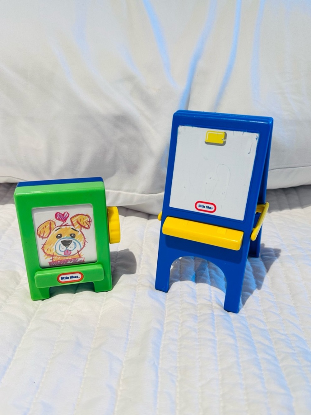 LITTLE TIKES Vintage Dollhouse Art Easel Large and Mini. RARE